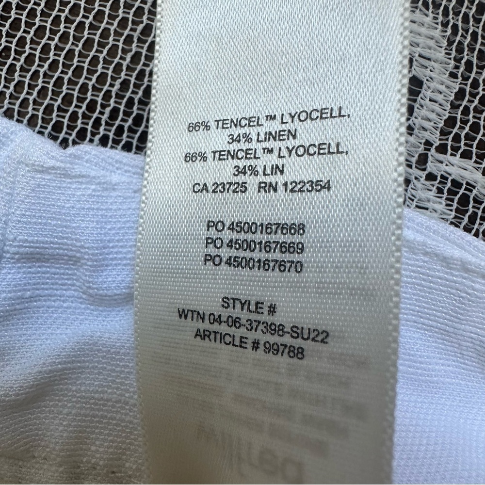 Aritzia Wilfred Fable Linen Blend Mid-Thigh Shorts in White Sz 8 - Picture 11 of 11